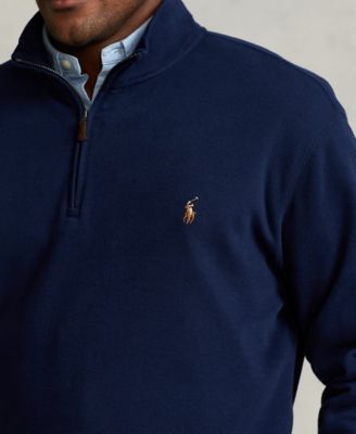 Men's Big & Tall Estate-Rib Quarter-Zip Pullover Sweater