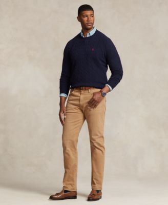 Men's Big & Tall Cable-Knit Wool-Cashmere Sweater