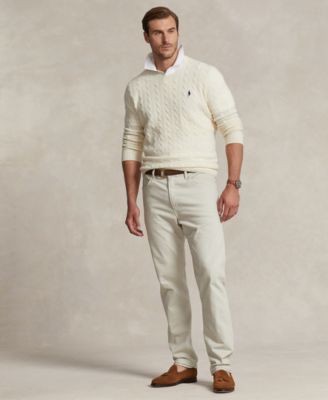 Men's Big & Tall Cable-Knit Wool-Cashmere Sweater