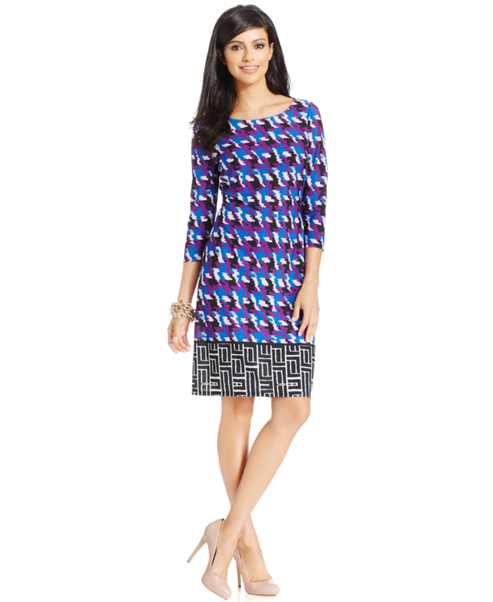 Style & Co. Combo Print Shift Dress, Only at   Dresses   Women