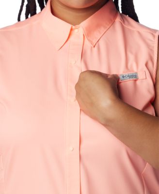 Plus Size PFG Tamiami Button-Front Sleeveless Top