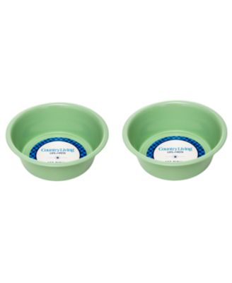 Set of 2 Coated Stainless Steel Heavy Dog Bowls - Ideal for Medium to Large Breeds – 32oz