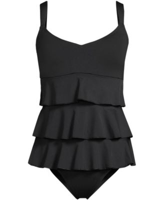 Women's Ruffle Fauxkini One Piece Swimsuit