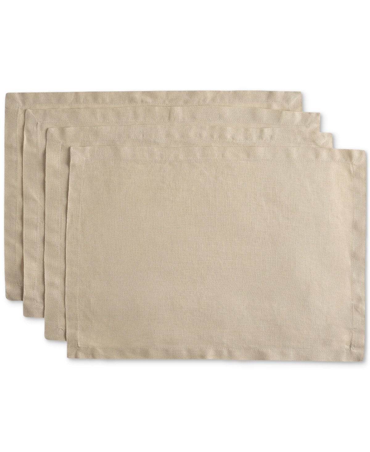 Year & Day Linen Solid-color Placemat, Set Of 4 In Dune