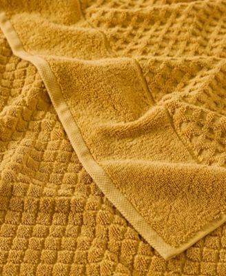 Quick-Drying Cotton Diamond Waffle Textured 6-Piece Bath Towel Set 54x27x0.5 inches,26x16 inches