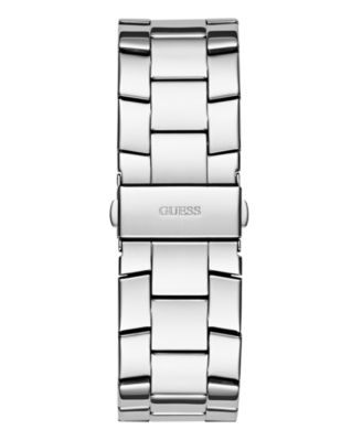 Men's Multi-function Silver Tone Stainless Steel Watch 48mm