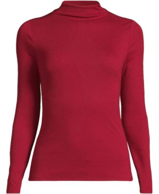Women's Drapey Rib Skimming Long Sleeve Mock Neck