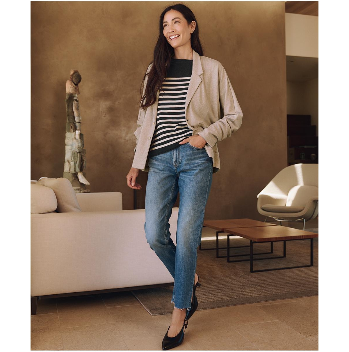 Pact Women's Organic Cotton Airplane Relaxed Blazer