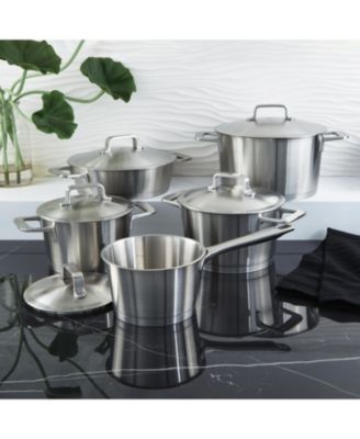 DiNA Meta 10pc Recycled 18/10 Stainless Steel Cookware Set