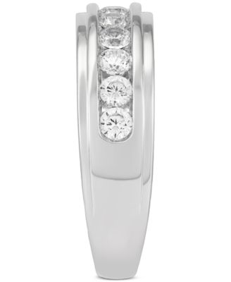 Men's Lab Grown Diamond Channel Band (1 ct. t.w.) Set in 10k White Gold