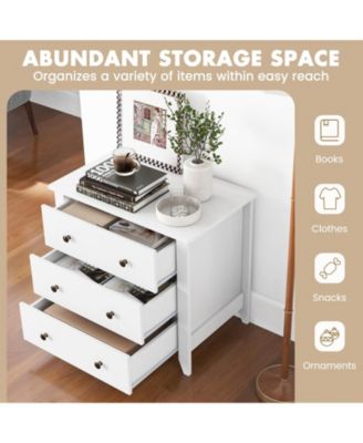 3 Drawer Dresser Chest of Drawers Bedside Table