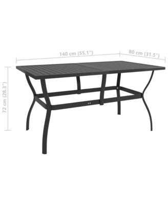 Garden Table Anthracite Powder-coated steel Medium Sleek