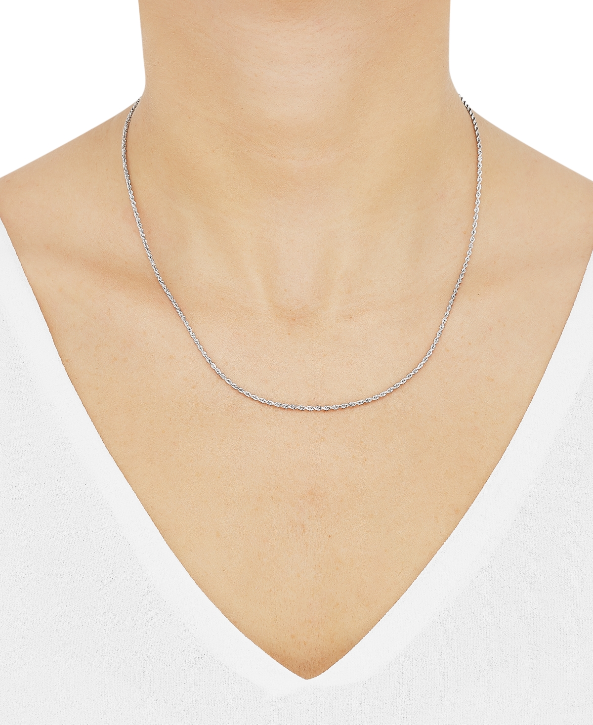 Polished Glitter Rope Link 18