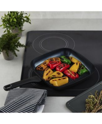 DiNA Helix Recycled Aluminum Nonstick Ceramic Grill Pan, 10.25"