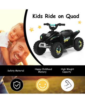6V Kids Electric Quad ATV 4 Wheels Ride On Toy Toddlers Forward & Reverse Red
