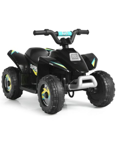Детская игрушка Gymax 6V Kids Electric Quad Ride-On with Forward & Reverse, Ages 3-8, цвет: Чёрный