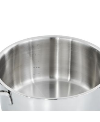 DiNA Helix Recycled 18/10 Stainless Steel 8" Stockpot 3.2qt., Glass Lid