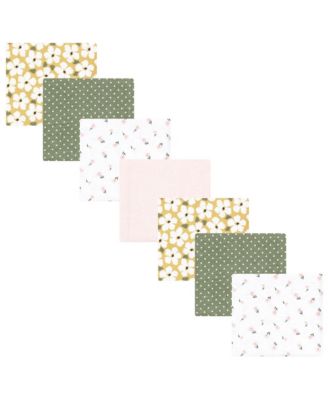 Girls Cotton Flannel Receiving Blankets Bundle