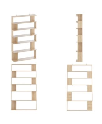 Wooden Grain 12-Shelves Standard Bookcase