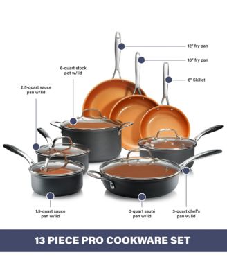 Professional 13-Piece Ti-Ceramic Nonstick Cookware Set