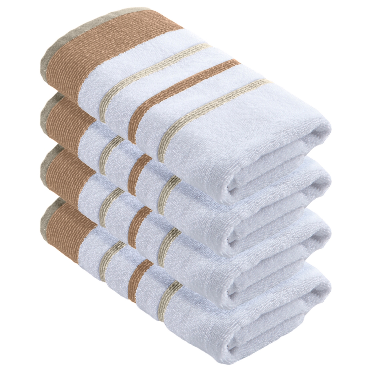 Linery & Co Linery & Co. Combed Cotton Decorative 4-Piece Hand Towel Set -/ taupe
