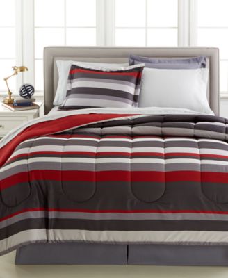 Austin Stripe/Solid Reversible 8 Pc. Comforter Set