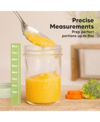 4pk Prep Baby Food Storage Containers, Leak-Proof, BPA Free Glass Baby Food Jars for Feeding