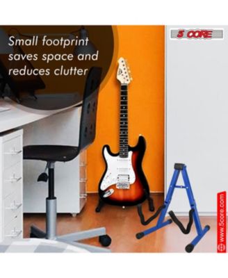 Double Guitar Stand Floor Adjustable Heavy Duty A Frame Folding Acoustic Electric Bass Mandolin Banjo Violin Holder Stands