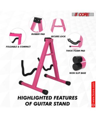 Double Guitar Stand Floor Adjustable Heavy Duty A Frame Folding Acoustic Electric Bass Mandolin Banjo Violin Holder Stands