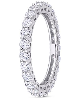 Moissanite Polished Eternity Band (1-1/2 ct. t.w.) in 10k White Gold