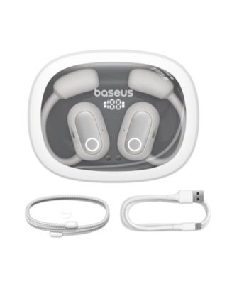 True Wireless Earbuds Bluetooth 5.3 Open Ear Headphones Sport Earphones,Eli Fit White