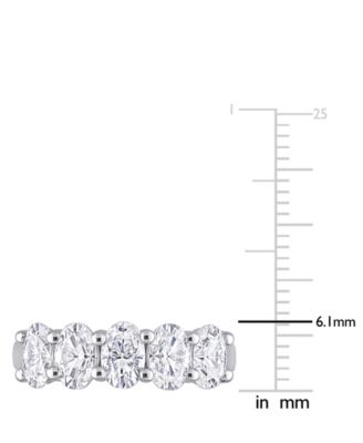 Moissanite Oval Five Stone Anniversary Band (2-1/2 ct. t.w.) in 10k White Gold