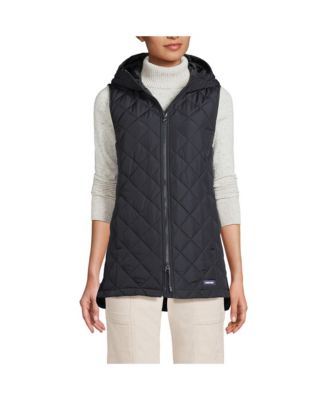 Lands' End Women's FeatherFree Insulated Hooded Vest Macy's