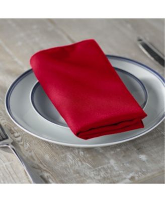 Set of 10 Fabric Napkins – 18x18-Inch Reusable Polyester Poplin Table Linens for Events & Restaurants