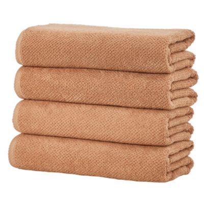 Cotton Textured 4-Piece Bath Towel Set