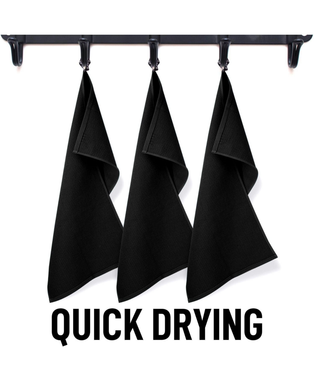 Reusable Kitchen Towels 3 Pack 100% Cotton Waffle Weave - Super Absorbent Dish for