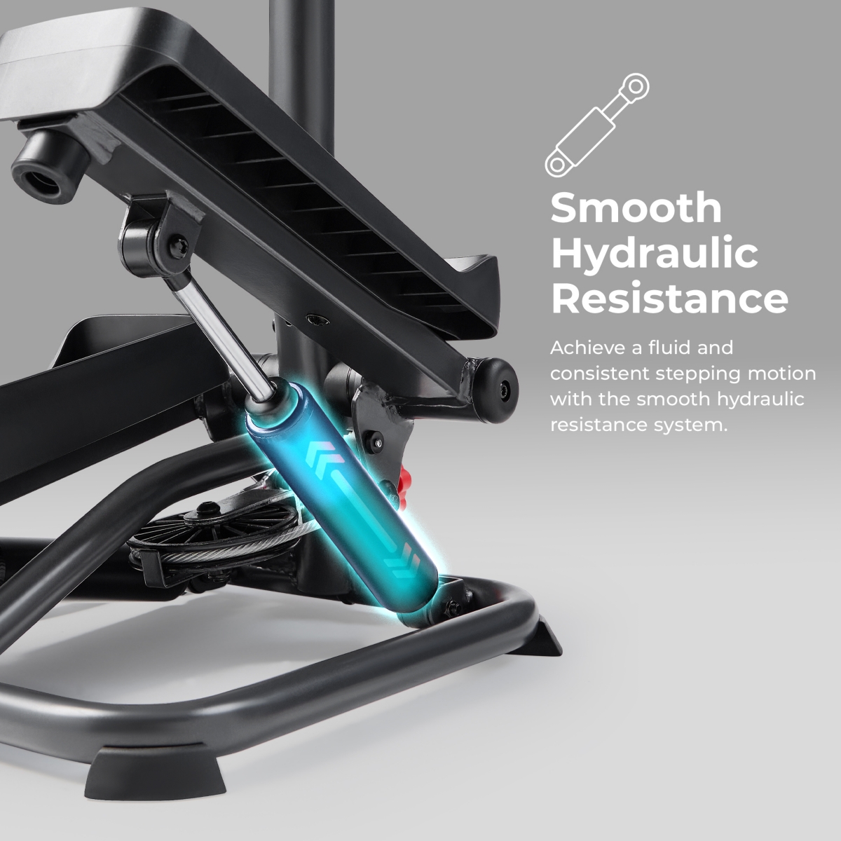 Sunny Health & Fitness Smart Stepper Stair Climber Exercise Machine for Home with Handlebar and Resistance Bands, Compact Space Saving Connected Fitne