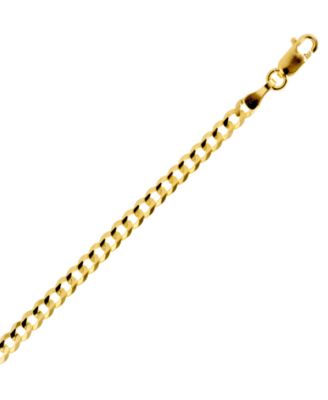 26" Curb Link Chain Necklace (3-1/6mm) in Solid 14k Gold