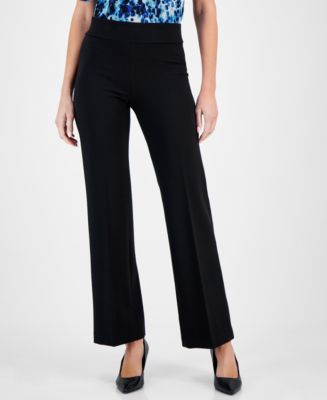 Anne Klein Petite High Rise Pull On Knit Trousers Macy s