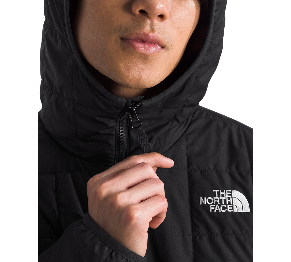 The North Face Men's Junction Zip-Front Insulated Hoodie Jacket -tnf Black Block Camo Print