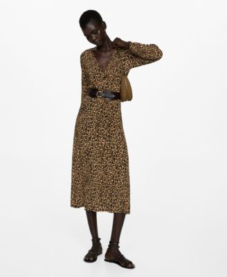 Mango Women's Leopard Gown - Macy's