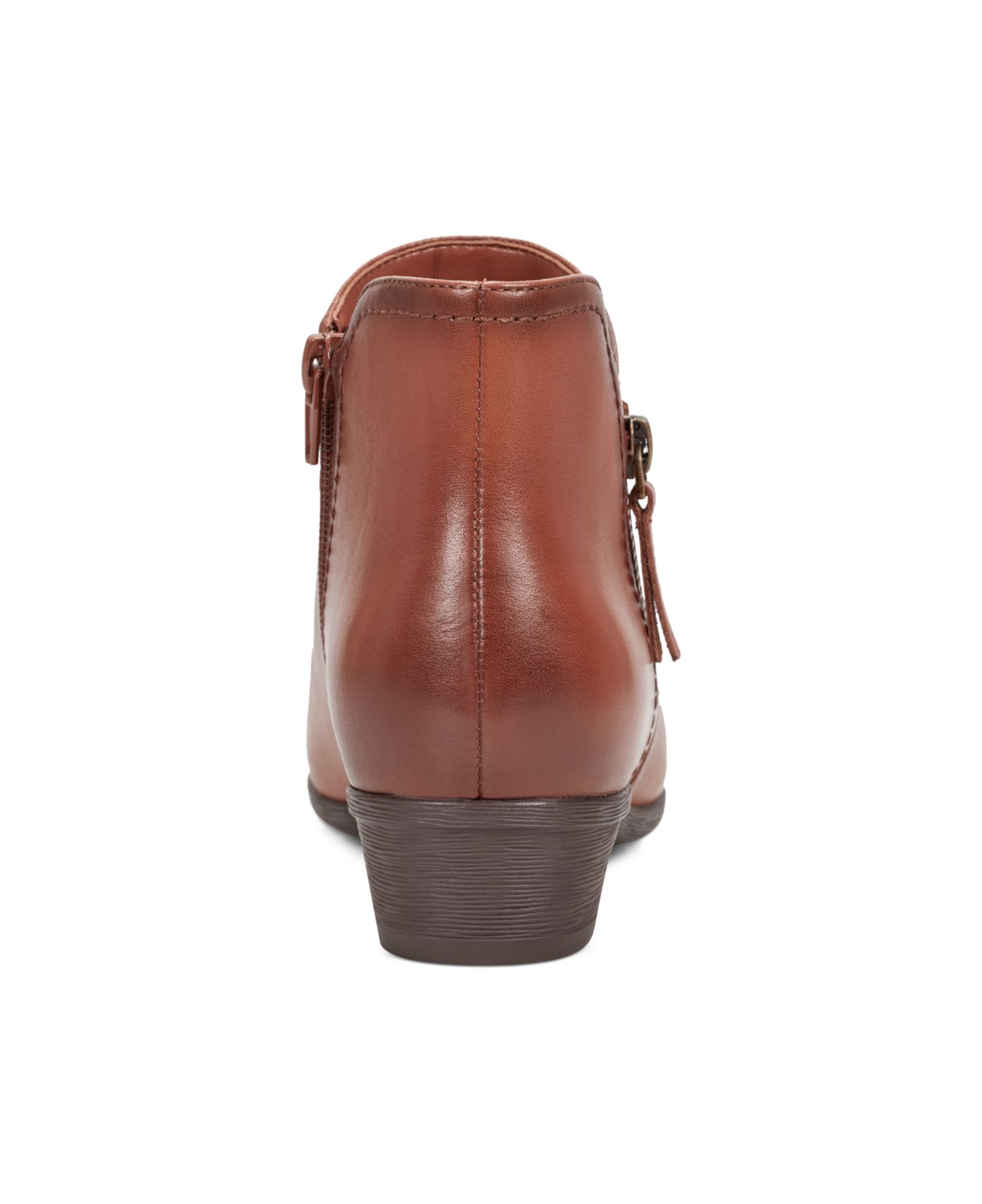 Women's Carly Leather Block Heel Ankle Booties