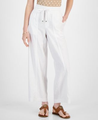 Tommy Hilfiger - Women's Solid Drawstring-Waist Pants
