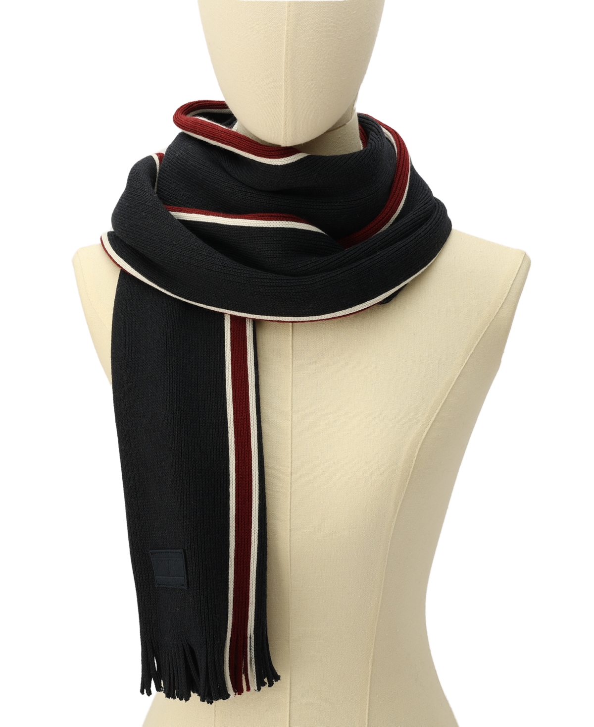 Tommy Hilfiger Men's Mixed Stripe Raschel Scarf In Desert Sky