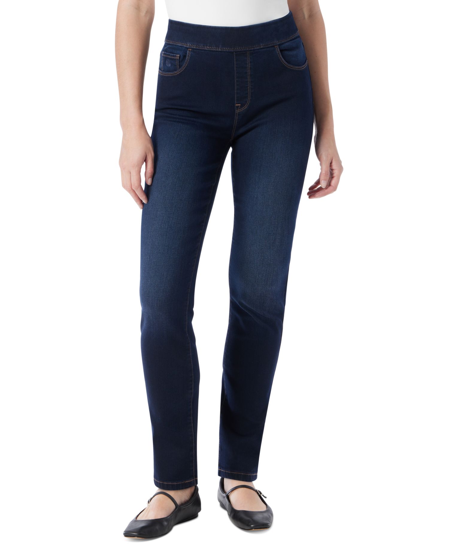 Women's Amanda High-Rise Straight Pull-On Jeans