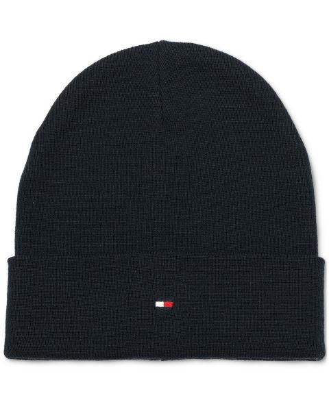 Мужская шапка Tommy Hilfiger Flag Embroidery Double Cuff Beanie, цвет: Пустынный небесно-голубой