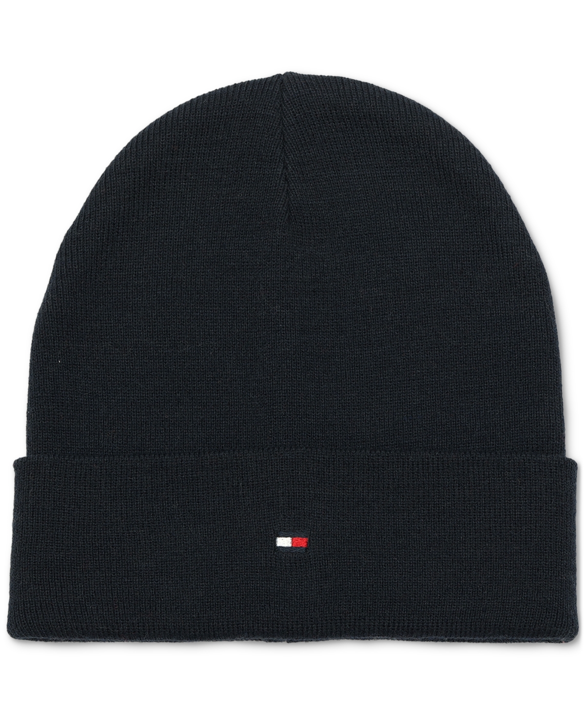 Tommy Hilfiger Men's Flag Embroidery Double Cuff Beanie In Desert Sky