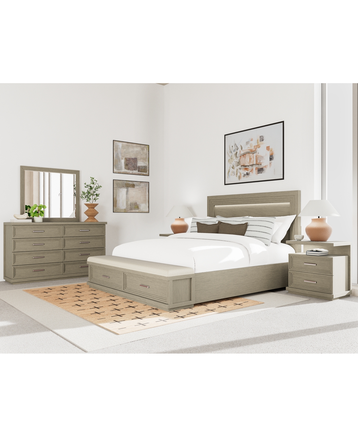 Macy's Cascade 3-pc. Bedroom Set (queen Storage Bed, Chest & Nightstand) In No Color