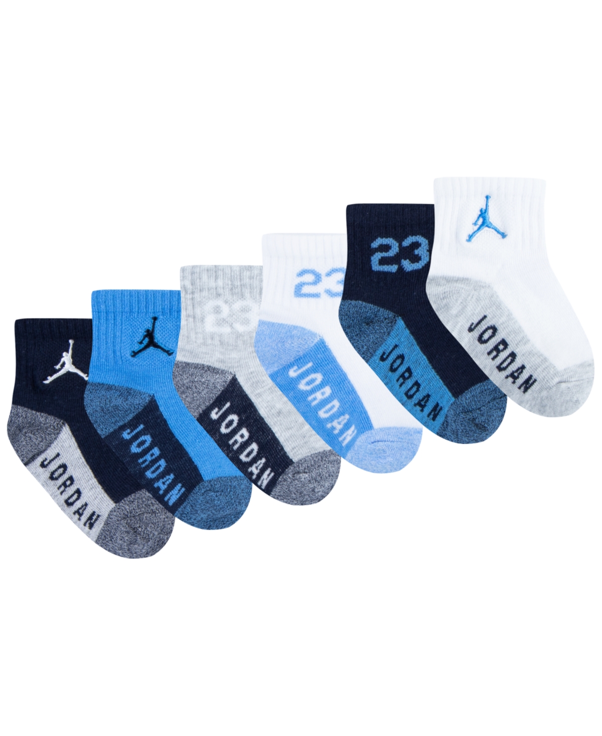 Jordan Baby and Toddler Boys Core Jumpman Ankle Socks, Pack of 6