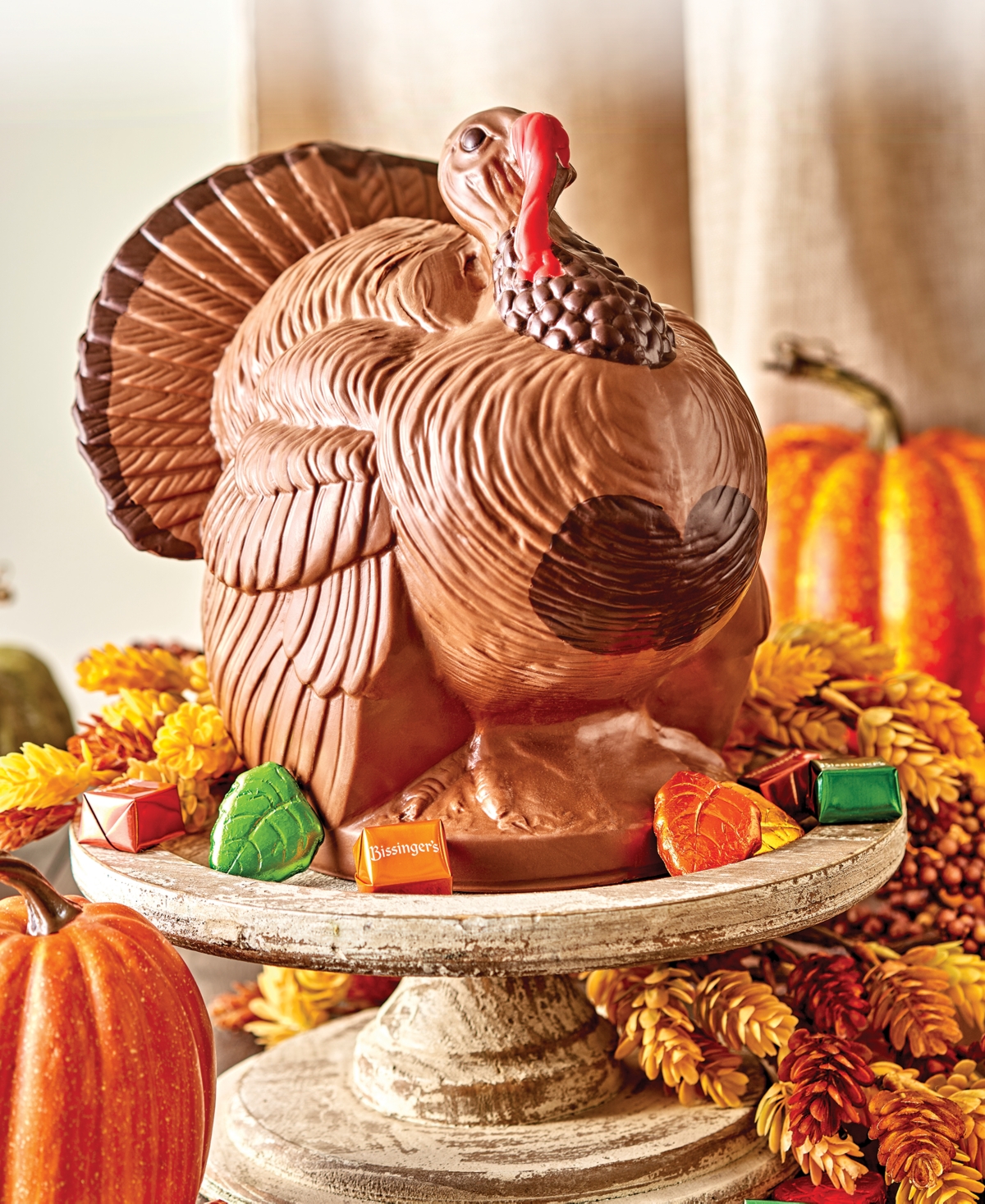 Bissinger's Handcrafted Chocolate Milk Chocolate Turkey Centerpiece, 3 Lbs In No Color